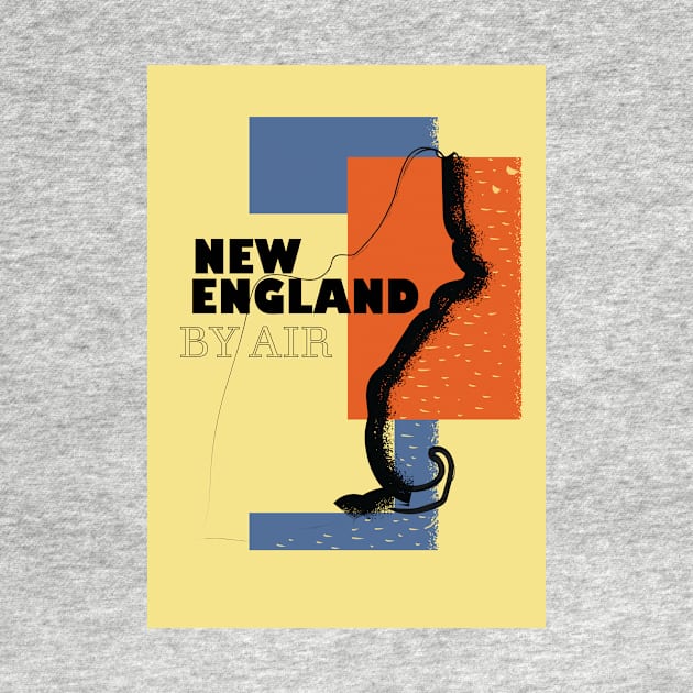 New England vintage travel poster by nickemporium1
